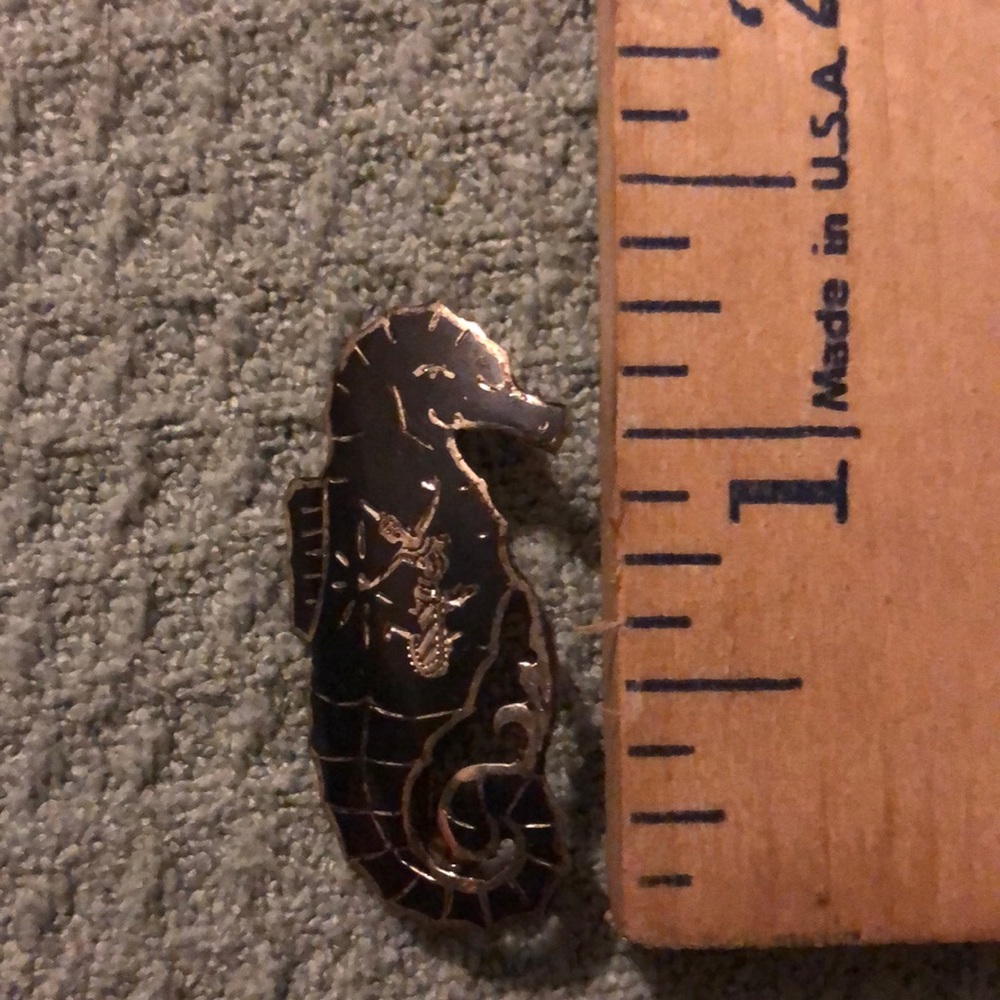 Lovely Saipan seahorse pin sterling